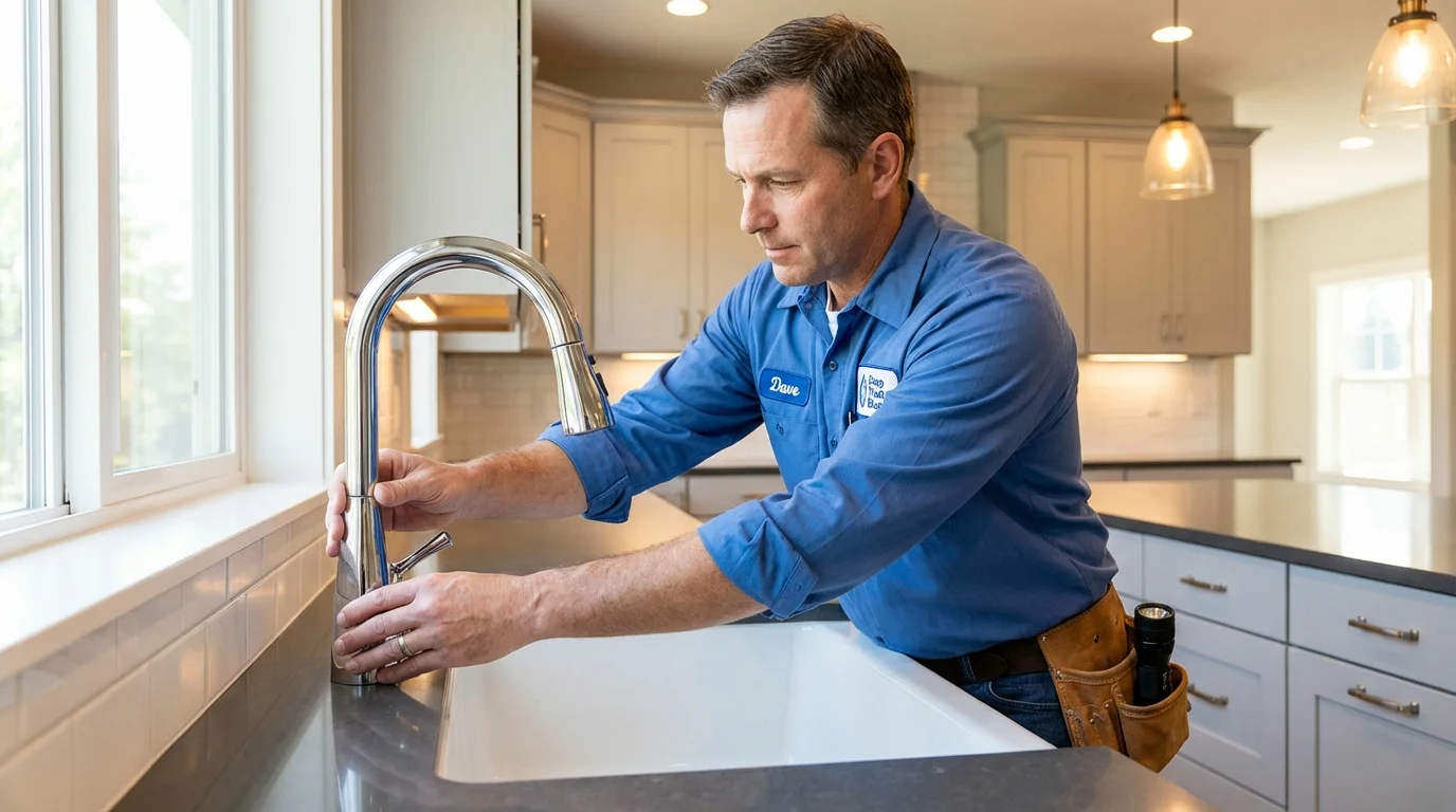 Kitchen faucet installation by Johns Plumbing LLC in Tama